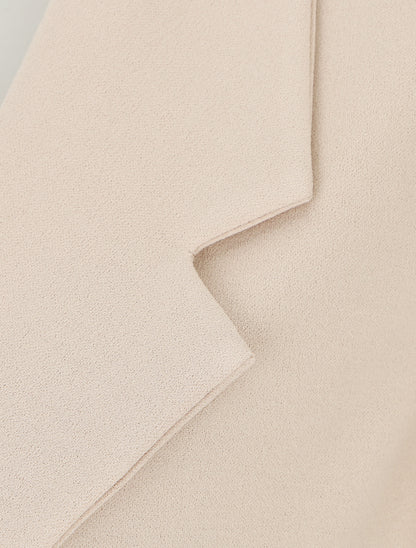 Blazer fluide uni à poches zippées - Beige - 3