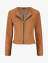 Veste zippée en suédine - Camel - 1