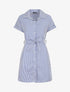 Robe chemise rayée manches courtes - Bleu - 5