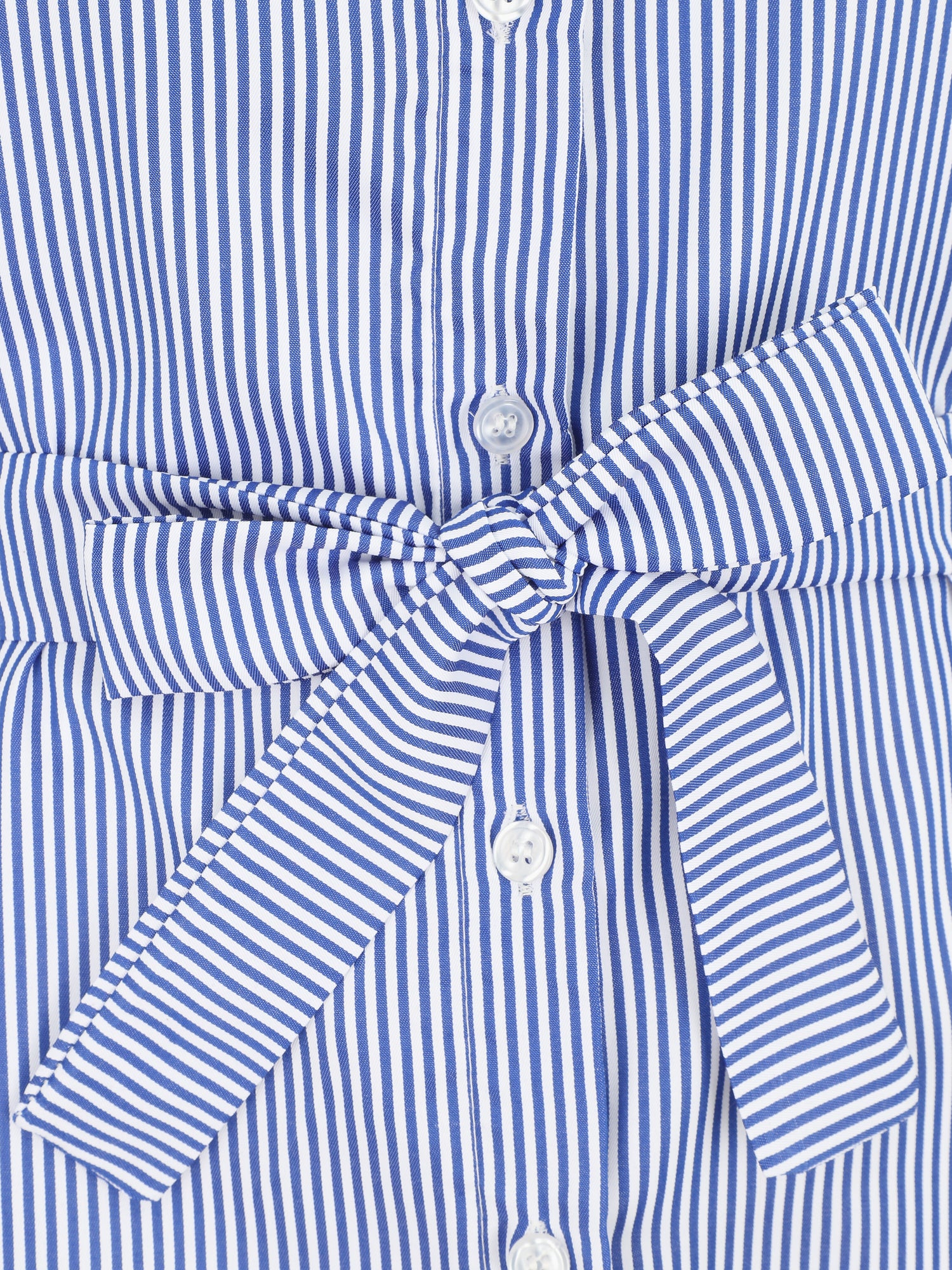 Robe chemise rayée manches courtes - Bleu - 3