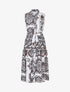 Robe longue évasée à imprimé fleuri - Noir - 1