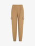 Jogging cargo taille haute - Camel - 1