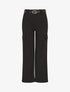 Pantalon fluide style cargo - Noir - 4
