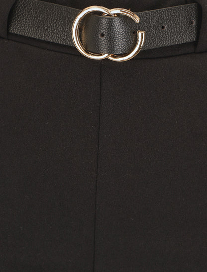 Pantalon fluide style cargo - Noir - 3