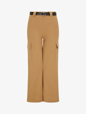 Pantalon fluide style cargo - Camel - 1