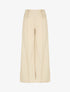 Pantalon fluide uni à boutons décoratifs - Beige - 1