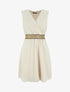 Robe sans manches taille élastiquée irisée - Beige - 5