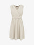 Robe fluide sans manches évasée - Beige - 5
