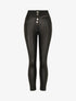 Pantalon ciré slim taille haute - Noir - 5