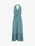 Robe longue unie dos nu - Vert d&