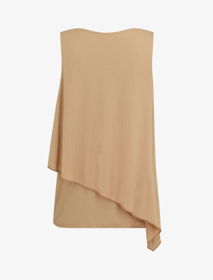 Top superposé sans manches - Camel - 2