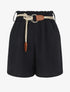 Short uni coupe droite - Noir - 1