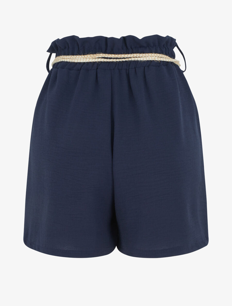 Short uni coupe droite - Marine - 2
