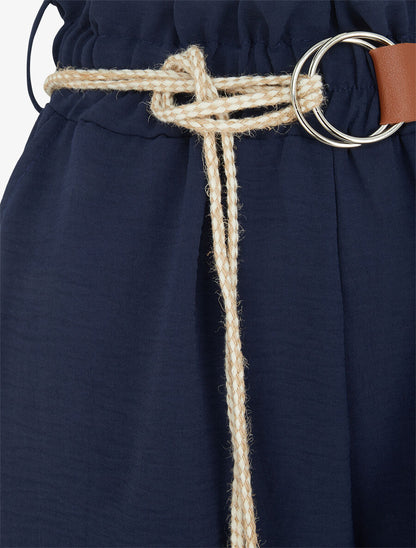 Short uni coupe droite - Marine - 3