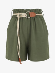 Short uni coupe droite - Kaki - 1