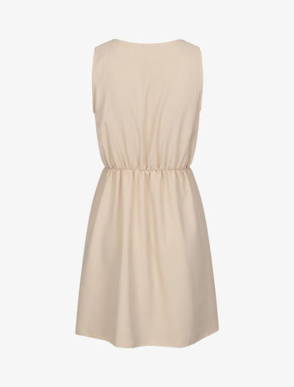 Robe courte sans manches à chaîne - Beige - 2