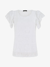 Top uni en maille - Blanc - 5