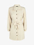 Robe chemise courte manches longues - Beige - 4