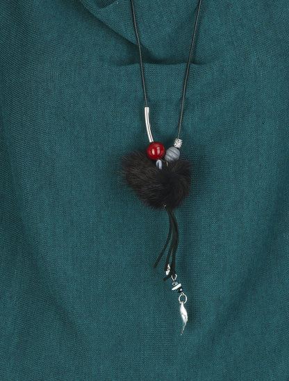 Pull droit col bénitier - Bleu canard - 3