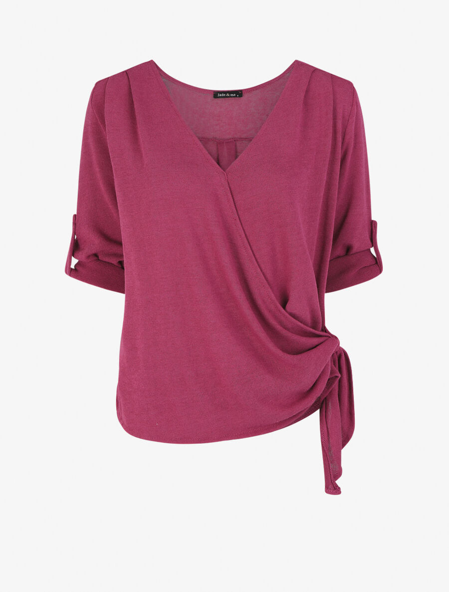 Pull loose style cache-coeur - Violine - 1