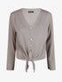 Pull fin à noeud coupe droite - Taupe - 1