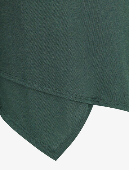 Pull uni asymétrique coupe droite - Vert foncé - 3