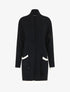 Gilet long col châle - Noir - 4