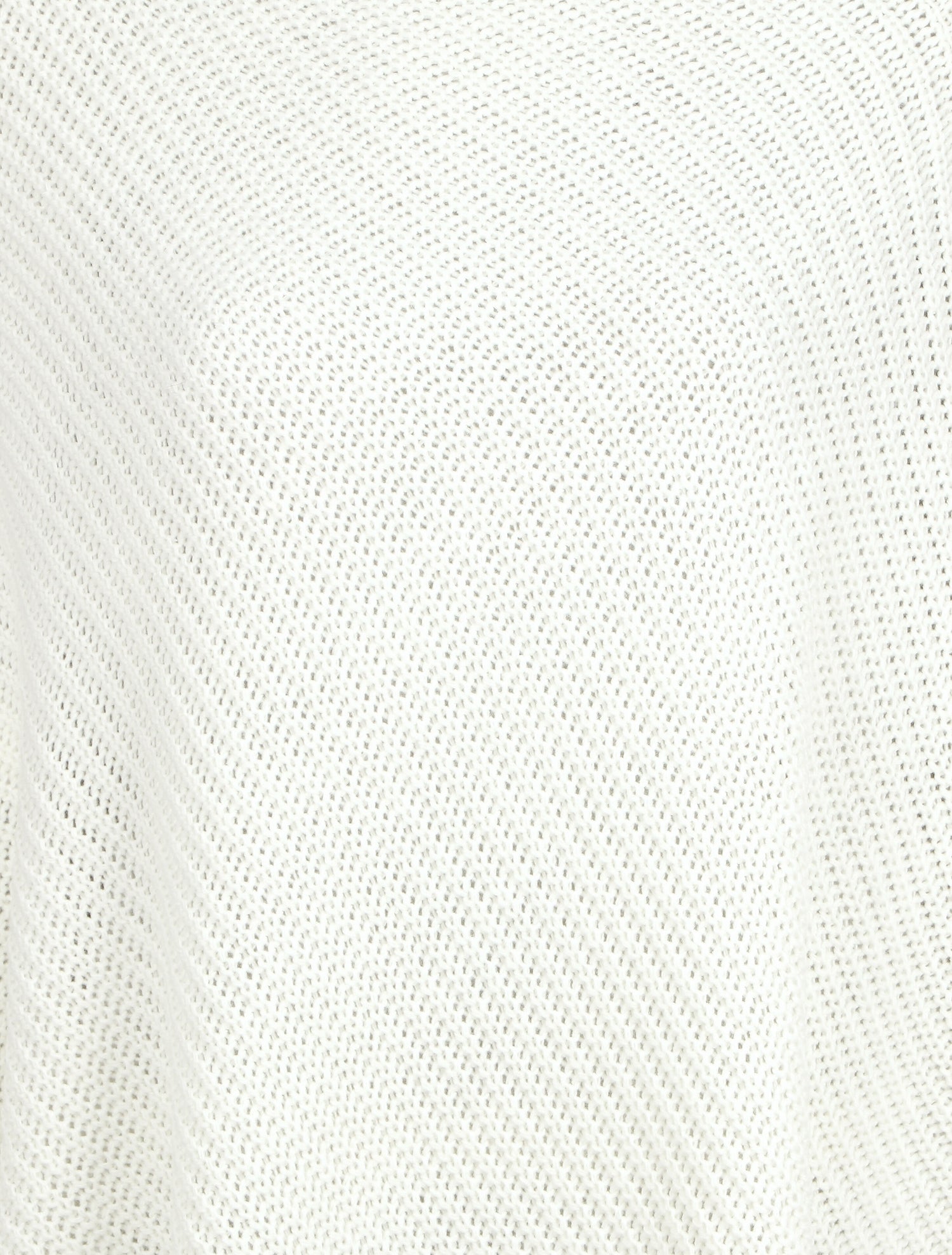 Poncho col roulé à boutons - Blanc - 3