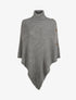 Poncho col roulé à boutons - Gris - 4