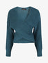 Pull croisé manches longues - Bleu canard - 1