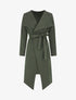 Veste longue ceinturée - Kaki - 4