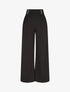 Pantalon ample taille haute à boutons - Noir - 1