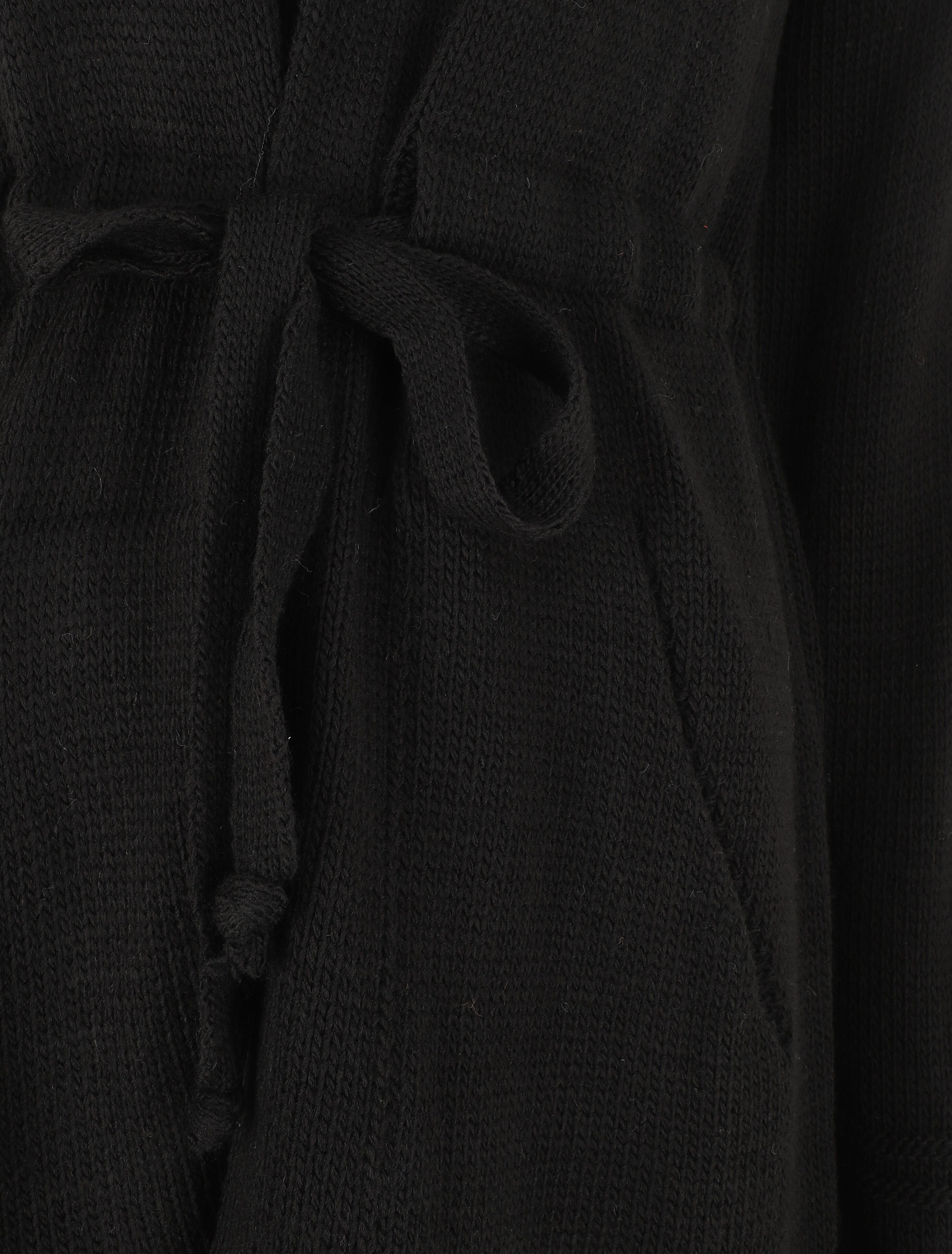 Gilet long à capuche - Noir - 3