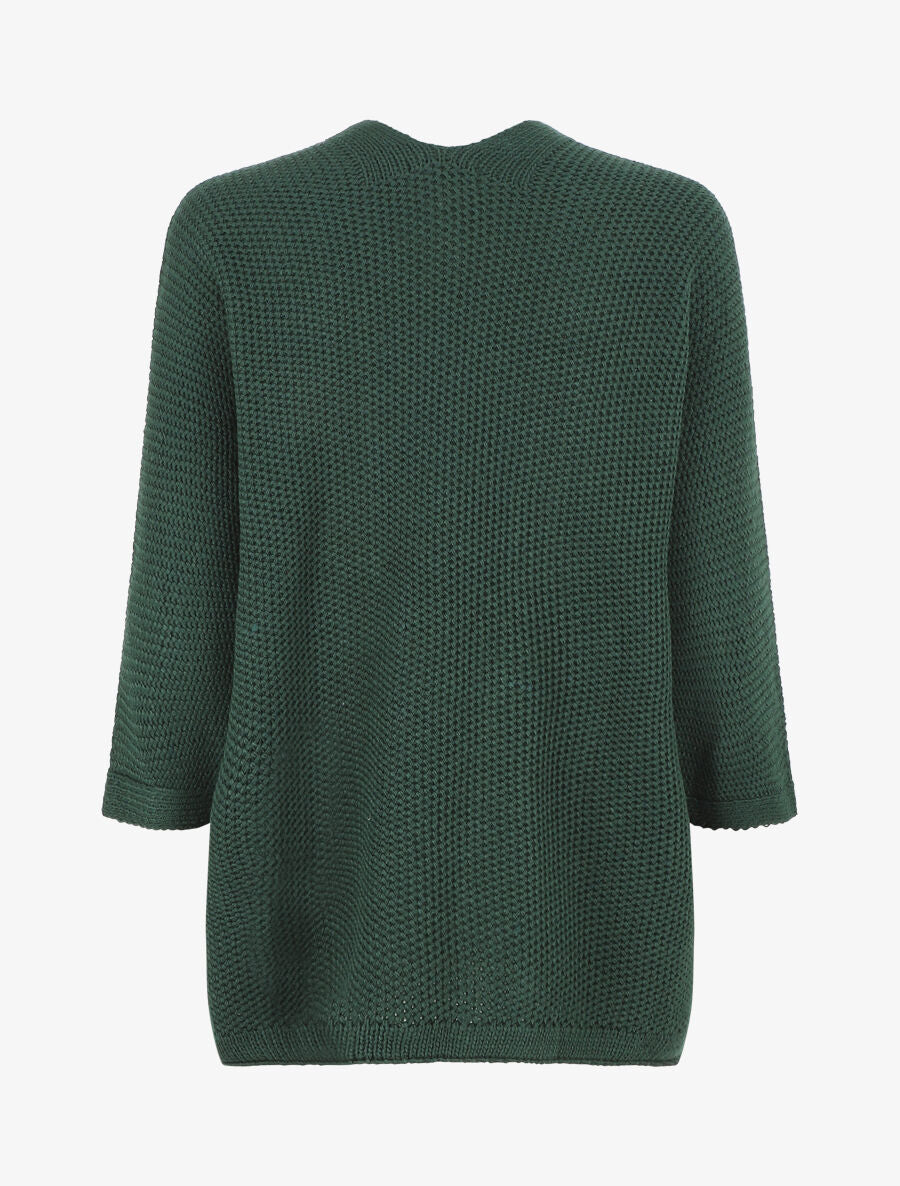 Gilet mi-long oversize - Vert - 2