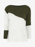 Pull droit texturé col bateau - Kaki - 4