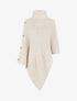 Poncho uni col roulé - Beige - 1