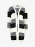 Gilet long rayé - Noir - 4