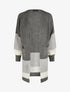 Gilet long rayé manches longues - Gris - 1