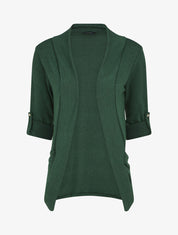 Gilet uni coupe droite - Vert foncé - 4