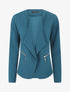 Blazer uni à poches zippées - Bleu canard - 1