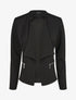 Veste droite uni poches zippées - Noir - 4