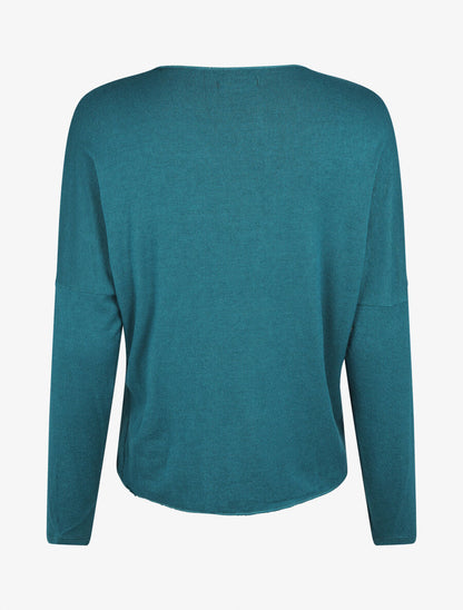 Pull ample motif étoile en sequins - Bleu canard - 2
