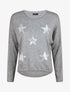 Pull ample motif étoile en sequins - Gris - 4