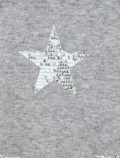 Pull ample motif étoile en sequins - Gris - 3
