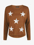 Pull ample motif étoile en sequins - Camel - 1