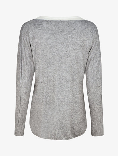 Ensemble gilet et t-shirt bicolore - Gris clair - 2