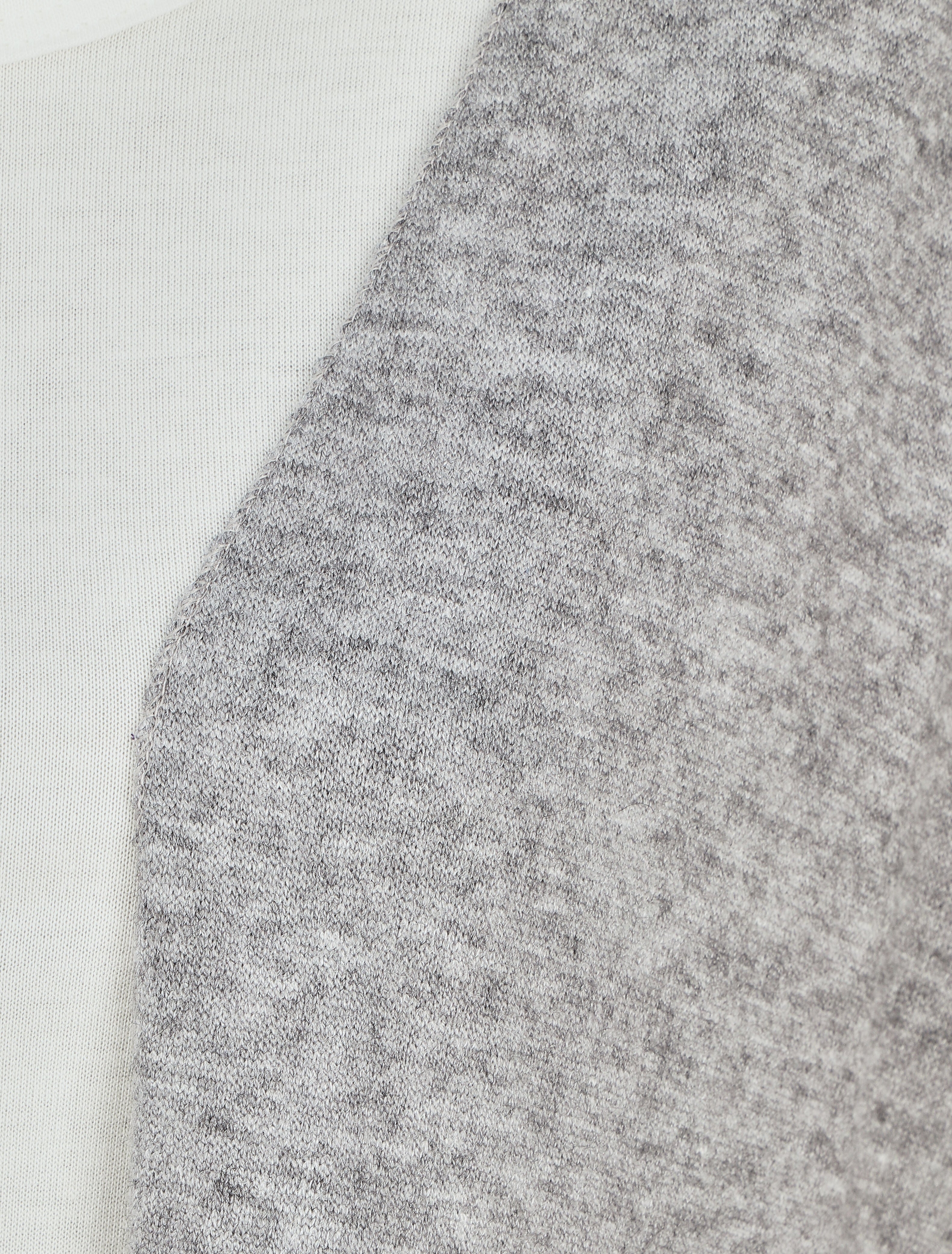 Ensemble gilet et t-shirt bicolore - Gris clair - 3