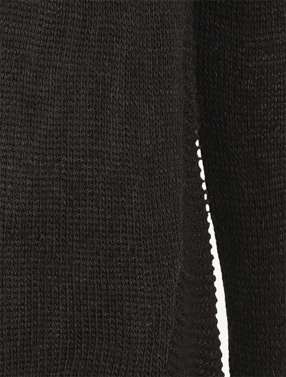Pull droit uni col bateau - Noir - 3
