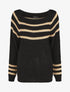 Pull en maille à col bateau - Noir - 6