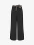 Pantalon ample taille haute uni - Noir - 1